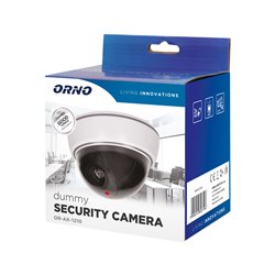 ATRAPA KOPUŁKOWEJ KAMERY MONITORUJĄCEJ BEZ PODCZERWIENI CCTV, BATERYJNA ORNO ATRAPA KOPUŁKOWEJ KAMERY MONITORUJĄCEJ BEZ PODCZERWIENI CCTV, BATERYJNA ORNO