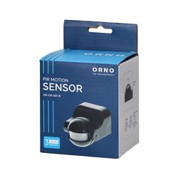 CZUJNIK RUCHU 180ST., PIONOWA REGULACJA, IP44, 1200W, CZARNY ORNO CZUJNIK RUCHU 180ST., PIONOWA REGULACJA, IP44, 1200W, CZARNY ORNO