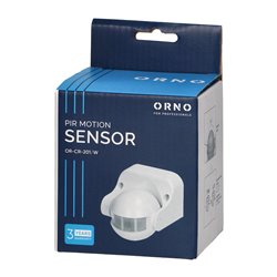 CZUJNIK RUCHU 180ST., PIONOWA REGULACJA, IP44, 1200W, BIAŁY ORNO CZUJNIK RUCHU 180ST., PIONOWA REGULACJA, IP44, 1200W, BIAŁY ORNO