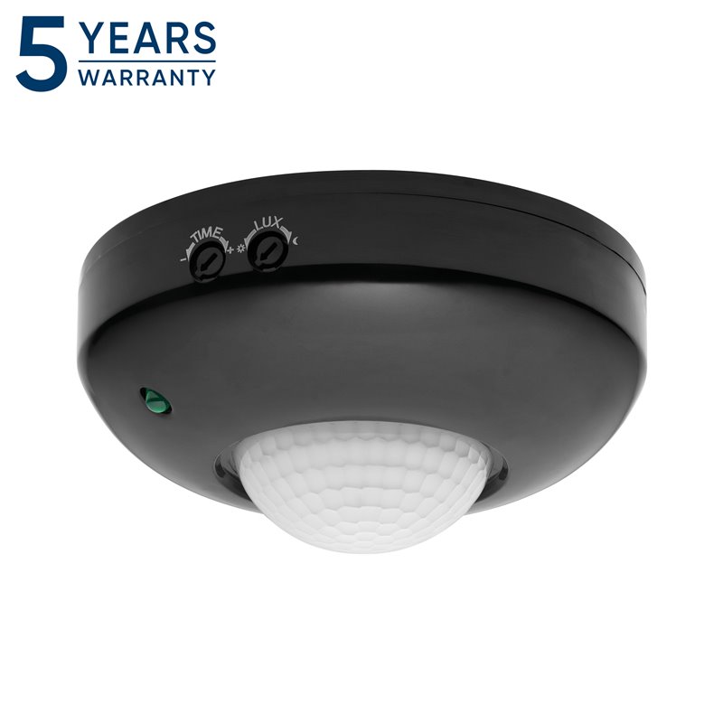 CZUJNIK RUCHU 360ST. IP20, 1200W, CZARNY ORNO