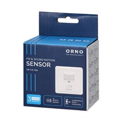 CZUJNIK RUCHU I DŹWIĘKU 160 ST. IP20, DO PUSZKI, 500W, MIN. OBCIĄŻENIE 40W ORNO CZUJNIK RUCHU I DŹWIĘKU 160 ST. IP20, DO PUSZKI, 500W, MIN. OBCIĄŻENIE 40W ORNO