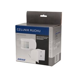 CZUJNIK RUCHU ROGOWY, 2 SENSORY 270°, IP44, BIAŁY ORNO CZUJNIK RUCHU ROGOWY, 2 SENSORY 270°, IP44, BIAŁY ORNO