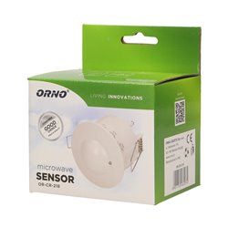 MIKROFALOWY CZUJNIK RUCHU DO SUFITÓW PODWIESZANYCH, IP20, 1200W ORNO MIKROFALOWY CZUJNIK RUCHU DO SUFITÓW PODWIESZANYCH, IP20, 1200W ORNO