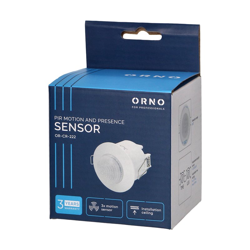CZUJNIK RUCHU I OBECNOŚCI 360ST. IP20, 1200W, DO SUFITÓW PODWIESZANYCH, 3 SENSORY ORNO CZUJNIK RUCHU I OBECNOŚCI 360ST. IP20, 1200W, DO SUFITÓW PODWIESZANYCH, 3 SENSORY ORNO