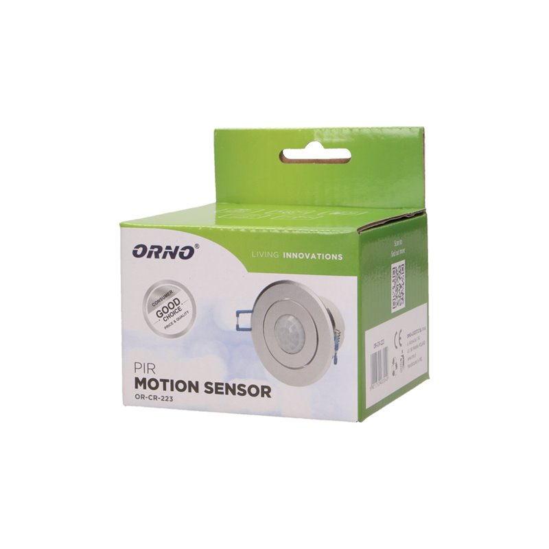 CZUJNIK RUCHU 360ST. IP20, 1200W, ALUMINIUM, DO SUFITÓW PODWIESZANYCH, REGULACJA POŁOŻENIA SENSORA ORNO CZUJNIK RUCHU 360ST. IP20, 1200W, ALUMINIUM, DO SUFITÓW PODWIESZANYCH, REGULACJA POŁOŻENIA SENSORA ORNO