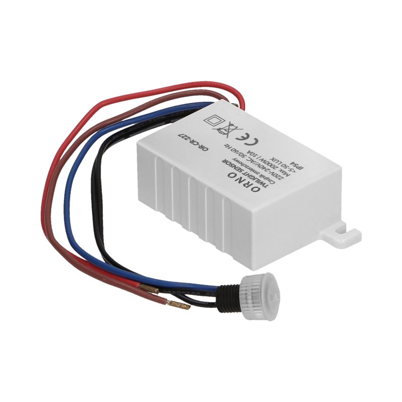 CZUJNIK ZMIERZCHOWY Z ZEWNĘTRZNĄ SONDĄ, IP54, MINI, 2000W ORNO CZUJNIK ZMIERZCHOWY Z ZEWNĘTRZNĄ SONDĄ, IP54, MINI, 2000W ORNO