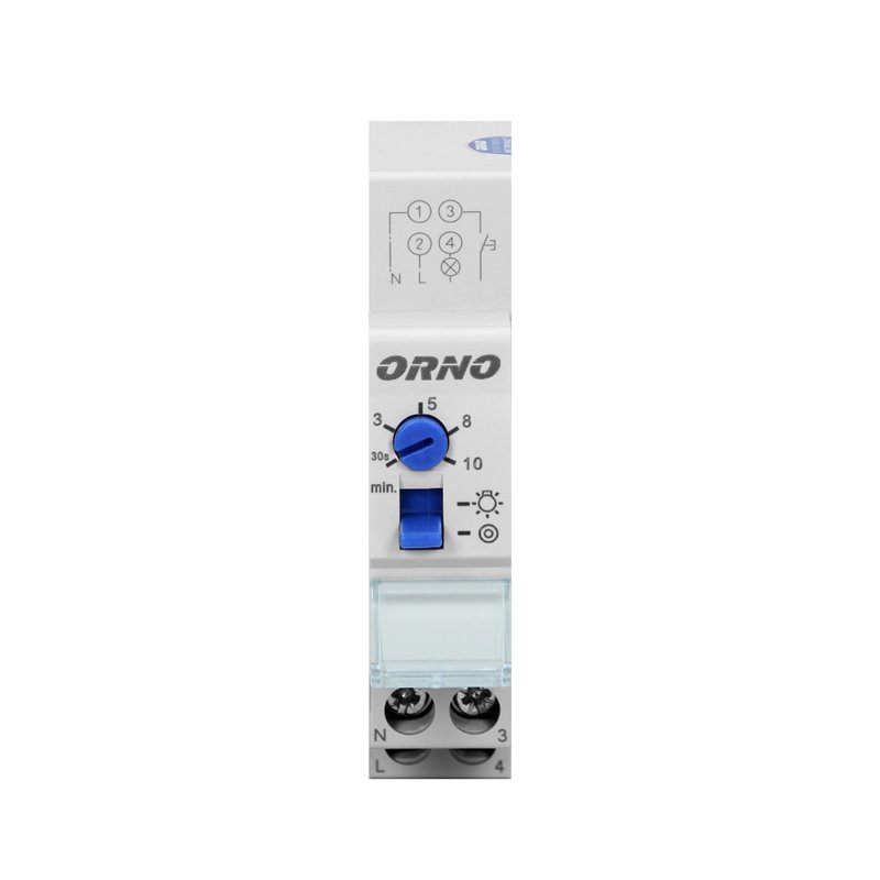 AUTOMAT SCHODOWY, INSTALACJA 3 LUB 4 ŻYŁOWA, 1 MODUŁ, DIN TH-35MM ORNO AUTOMAT SCHODOWY, INSTALACJA 3 LUB 4 ŻYŁOWA, 1 MODUŁ, DIN TH-35MM ORNO