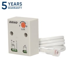 CZUJNIK ZMIERZCHOWY Z HERMETYCZNĄ ZEWNĘTRZNĄ SONDĄ, IP65, 2300W ORNO CZUJNIK ZMIERZCHOWY Z HERMETYCZNĄ ZEWNĘTRZNĄ SONDĄ, IP65, 2300W ORNO
