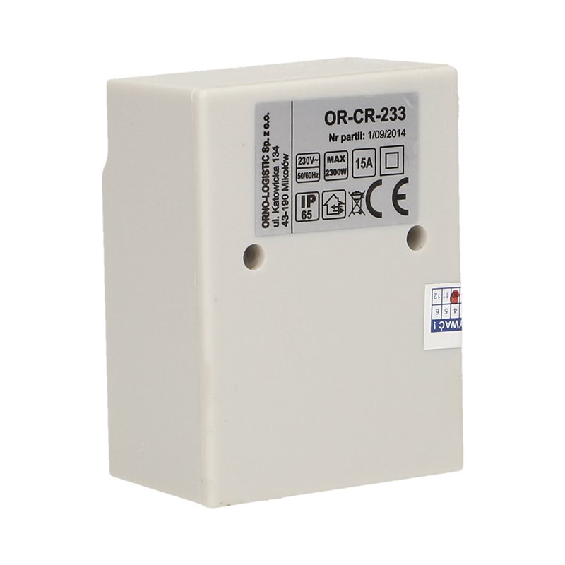 CZUJNIK ZMIERZCHOWY Z HERMETYCZNĄ ZEWNĘTRZNĄ SONDĄ, IP65, 2300W ORNO CZUJNIK ZMIERZCHOWY Z HERMETYCZNĄ ZEWNĘTRZNĄ SONDĄ, IP65, 2300W ORNO