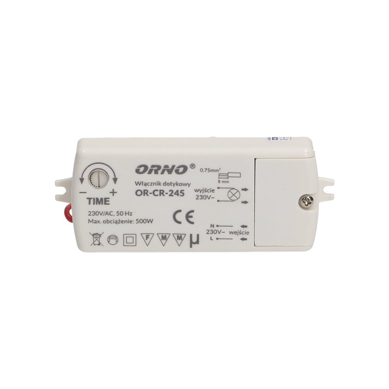WŁĄCZNIK DOTYKOWY, IP20, 500W ORNO WŁĄCZNIK DOTYKOWY, IP20, 500W ORNO