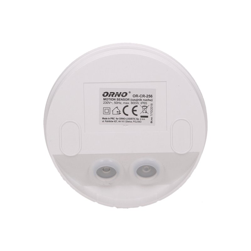 CZUJNIK RUCHU 360/180ST, IP65, 800W, BIAŁY ORNO CZUJNIK RUCHU 360/180ST, IP65, 800W, BIAŁY ORNO