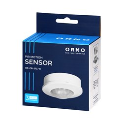 CZUJNIK RUCHU 360°, IP20, 1200W, ZASIĘG MAX. 8M, BIAŁY ORNO CZUJNIK RUCHU 360°, IP20, 1200W, ZASIĘG MAX. 8M, BIAŁY ORNO
