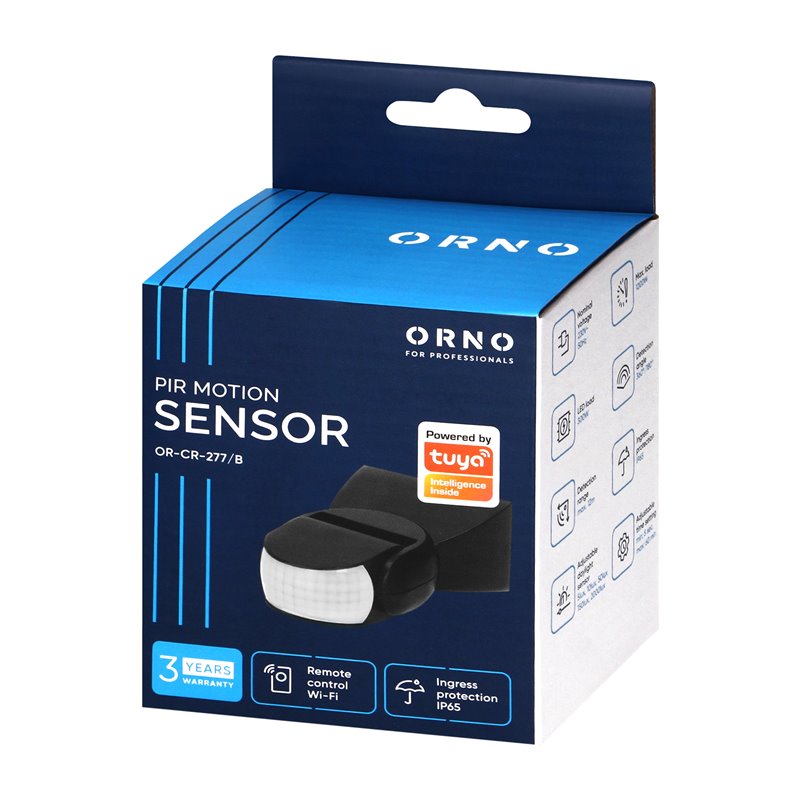 CZUJNIK RUCHU 360°/180° 2 SENSORY, IP65, 1200W, CZARNY, TUYA SMART WI-FI ORNO CZUJNIK RUCHU 360°/180° 2 SENSORY, IP65, 1200W, CZARNY, TUYA SMART WI-FI ORNO