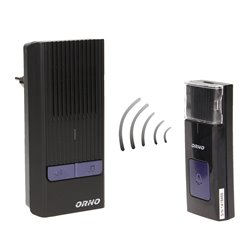 ROCK AC DZWONEK BEZPRZEWODOWY, 230V Z LEARNING SYSTEM, CZARNY ORNO ROCK AC DZWONEK BEZPRZEWODOWY, 230V Z LEARNING SYSTEM, CZARNY ORNO