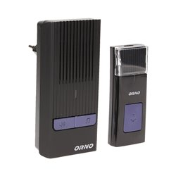ROCK AC DZWONEK BEZPRZEWODOWY, 230V Z LEARNING SYSTEM, CZARNY ORNO ROCK AC DZWONEK BEZPRZEWODOWY, 230V Z LEARNING SYSTEM, CZARNY ORNO