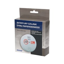 BATERYJNY CZUJNIK DYMU PAPIEROSOWEGO, 9V DC ORNO BATERYJNY CZUJNIK DYMU PAPIEROSOWEGO, 9V DC ORNO