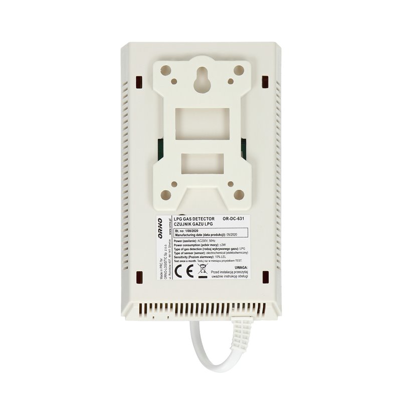 CZUJNIK GAZU LPG, SIECIOWY 230VAC ORNO CZUJNIK GAZU LPG, SIECIOWY 230VAC ORNO