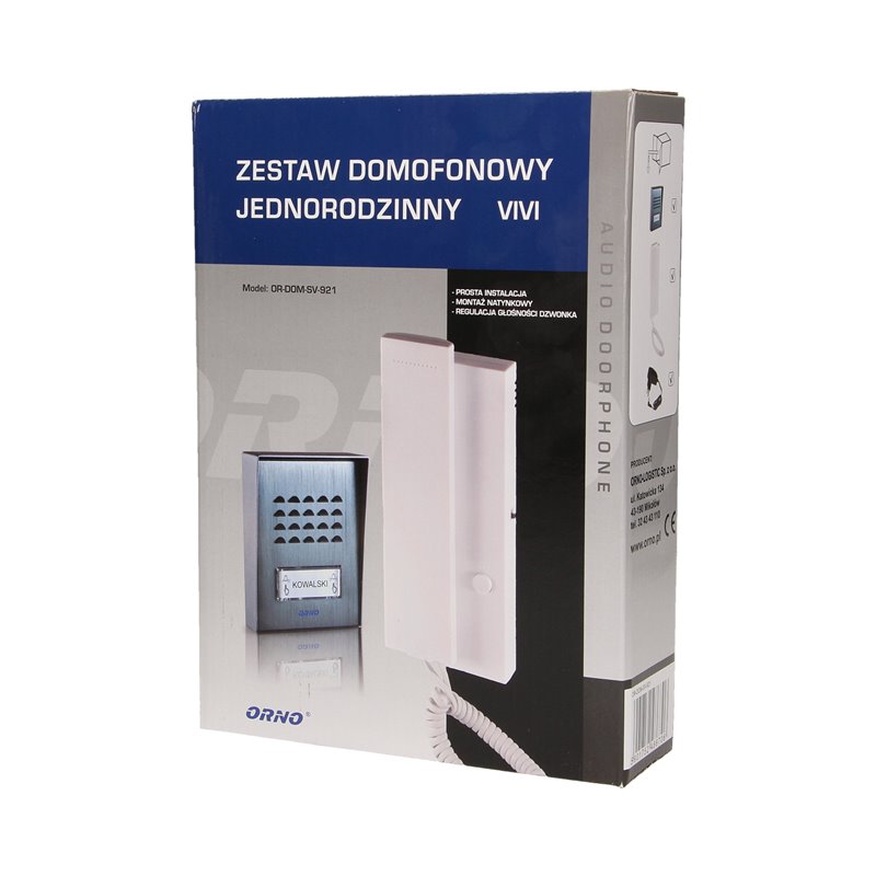 ZESTAW DOMOFONOWY JEDNORODZINNY, NATYNKOWY, VIVI ORNO ZESTAW DOMOFONOWY JEDNORODZINNY, NATYNKOWY, VIVI ORNO