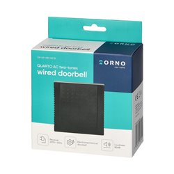 DZWONEK ELEKTROMECHANICZNY DWUTONOWY QUARTO AC, 230V, CZARNY ORNO DZWONEK ELEKTROMECHANICZNY DWUTONOWY QUARTO AC, 230V, CZARNY ORNO
