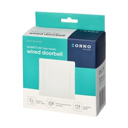 DZWONEK ELEKTROMECHANICZNY DWUTONOWY QUARTO AC, 230V, ŚNIEŻNOBIAŁY ORNO DZWONEK ELEKTROMECHANICZNY DWUTONOWY QUARTO AC, 230V, ŚNIEŻNOBIAŁY ORNO