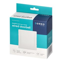 DZWONEK ELEKTROMECHANICZNY DWUTONOWY QUARTO AC, 230V, BIAŁY ORNO DZWONEK ELEKTROMECHANICZNY DWUTONOWY QUARTO AC, 230V, BIAŁY ORNO