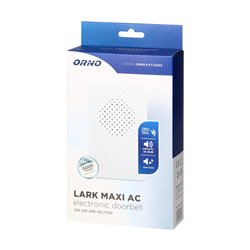 DZWONEK PRZEWODOWY ELEKTRONICZNY JEDNOTONOWY LARK MAXI AC, 230V, ŚNIEŻNOBIAŁY ORNO DZWONEK PRZEWODOWY ELEKTRONICZNY JEDNOTONOWY LARK MAXI AC, 230V, ŚNIEŻNOBIAŁY ORNO