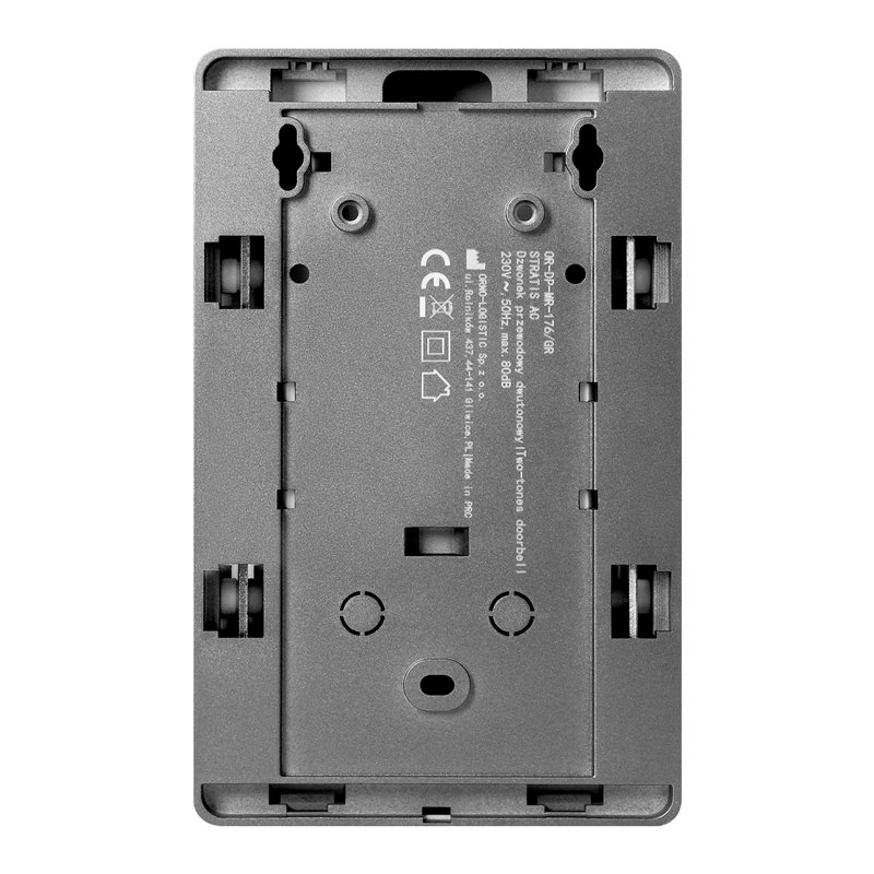 STRATIS AC, DZWONEK PRZEWODOWY ELEKTROMECHANICZNY DWUTONOWY, 230V, GRAFITOWY ORNO STRATIS AC, DZWONEK PRZEWODOWY ELEKTROMECHANICZNY DWUTONOWY, 230V, GRAFITOWY ORNO