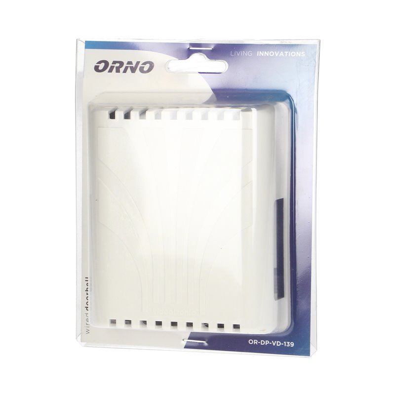 DZWONEK ELEKTROMECHANICZNY DWUTONOWY PLUS 8V, BIAŁY ORNO DZWONEK ELEKTROMECHANICZNY DWUTONOWY PLUS 8V, BIAŁY ORNO