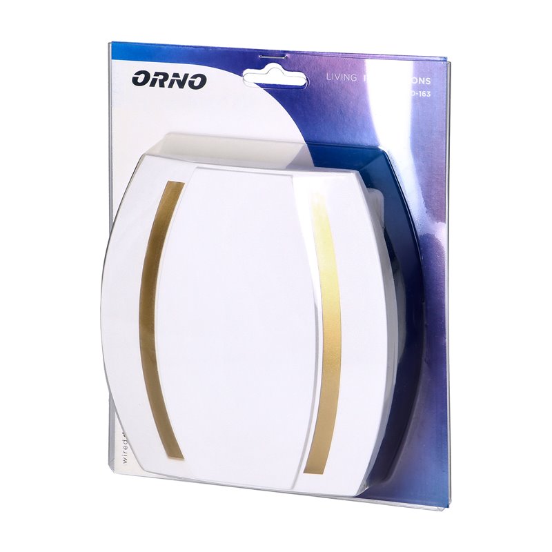 DZWONEK KAMELEON GONG 230V, BIAŁO-ZŁOTY ORNO DZWONEK KAMELEON GONG 230V, BIAŁO-ZŁOTY ORNO