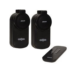 ZESTAW BEZPRZEWODOWYCH GNIAZD STEROWANYCH PILOTEM 2+1, IP44 ORNO ZESTAW BEZPRZEWODOWYCH GNIAZD STEROWANYCH PILOTEM 2+1, IP44 ORNO