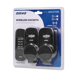 ZESTAW BEZPRZEWODOWYCH GNIAZD STEROWANYCH PILOTEM 2+1, IP44 , WERSJA SCHUKO ORNO ZESTAW BEZPRZEWODOWYCH GNIAZD STEROWANYCH PILOTEM 2+1, IP44 , WERSJA SCHUKO ORNO