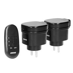 ZESTAW BEZPRZEWODOWYCH MINI GNIAZD STEROWANYCH PILOTEM 2+1, IP44 ORNO ZESTAW BEZPRZEWODOWYCH MINI GNIAZD STEROWANYCH PILOTEM 2+1, IP44 ORNO