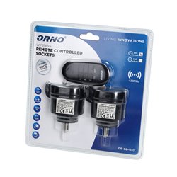 ZESTAW BEZPRZEWODOWYCH MINI GNIAZD STEROWANYCH PILOTEM 2+1, IP44 ORNO ZESTAW BEZPRZEWODOWYCH MINI GNIAZD STEROWANYCH PILOTEM 2+1, IP44 ORNO