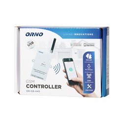 KONTROLER GSM DO STEROWANIA BRAMĄ, Z WEJSCIEM USB ORNO KONTROLER GSM DO STEROWANIA BRAMĄ, Z WEJSCIEM USB ORNO