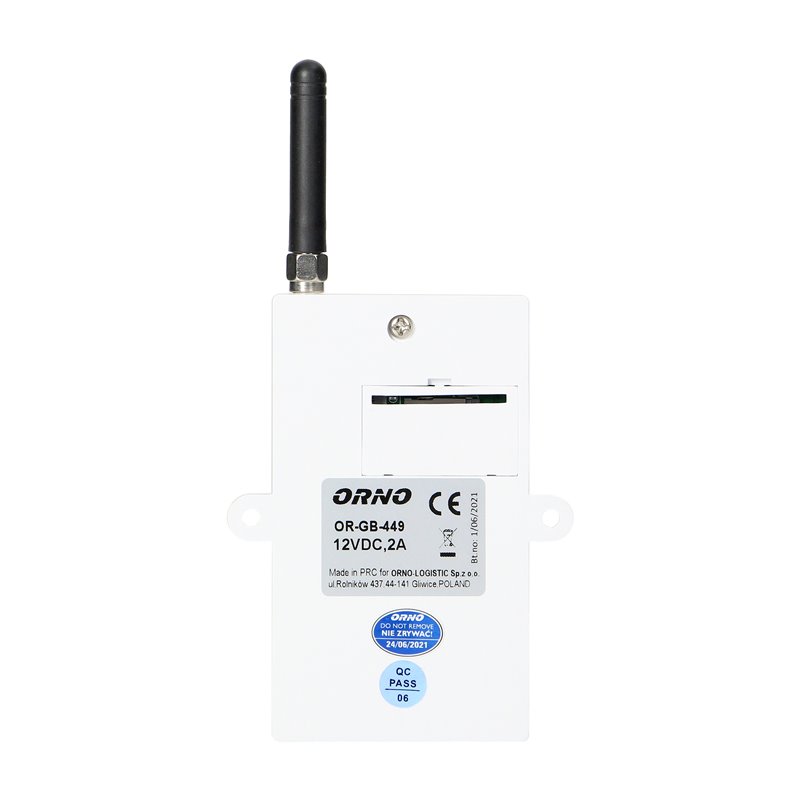 KONTROLER GSM DO STEROWANIA BRAMĄ, Z WEJSCIEM USB ORNO KONTROLER GSM DO STEROWANIA BRAMĄ, Z WEJSCIEM USB ORNO