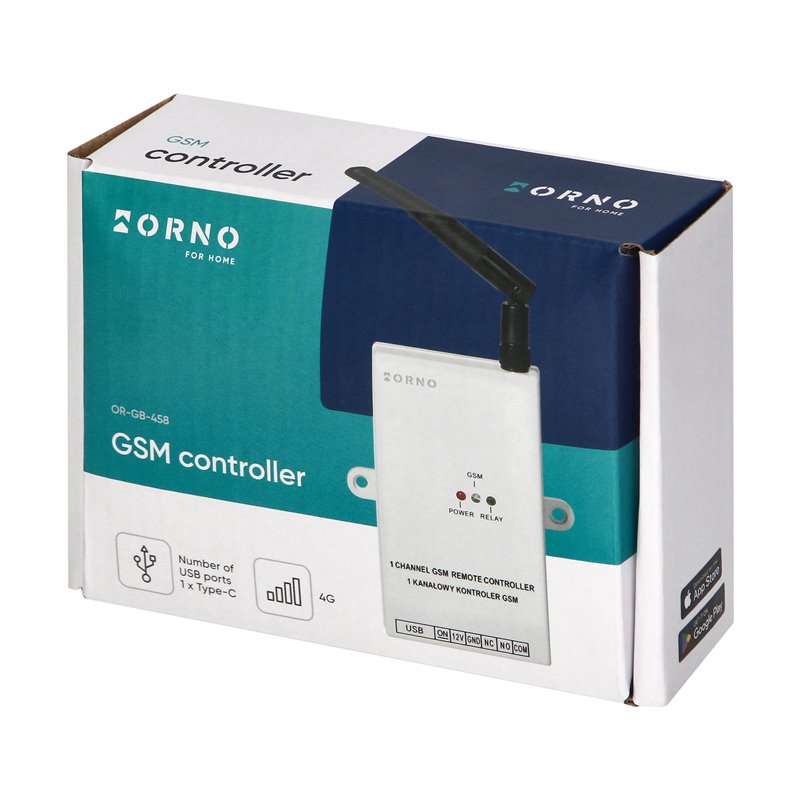 KONTROLER GSM DO STEROWANIA BRAMĄ, Z WEJSCIEM USB, 4G ORNO KONTROLER GSM DO STEROWANIA BRAMĄ, Z WEJSCIEM USB, 4G ORNO