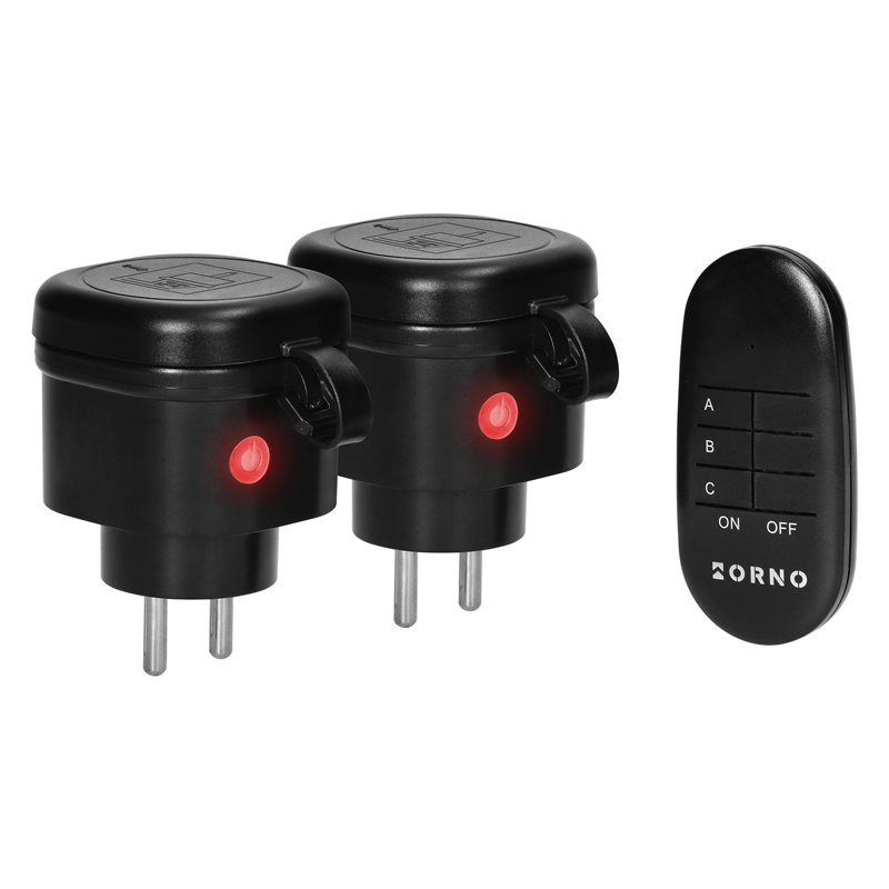 ZESTAW BEZPRZEWODOWYCH MINI GNIAZD STEROWANYCH PILOTEM 2+1, IP44 ORNO ZESTAW BEZPRZEWODOWYCH MINI GNIAZD STEROWANYCH PILOTEM 2+1, IP44 ORNO