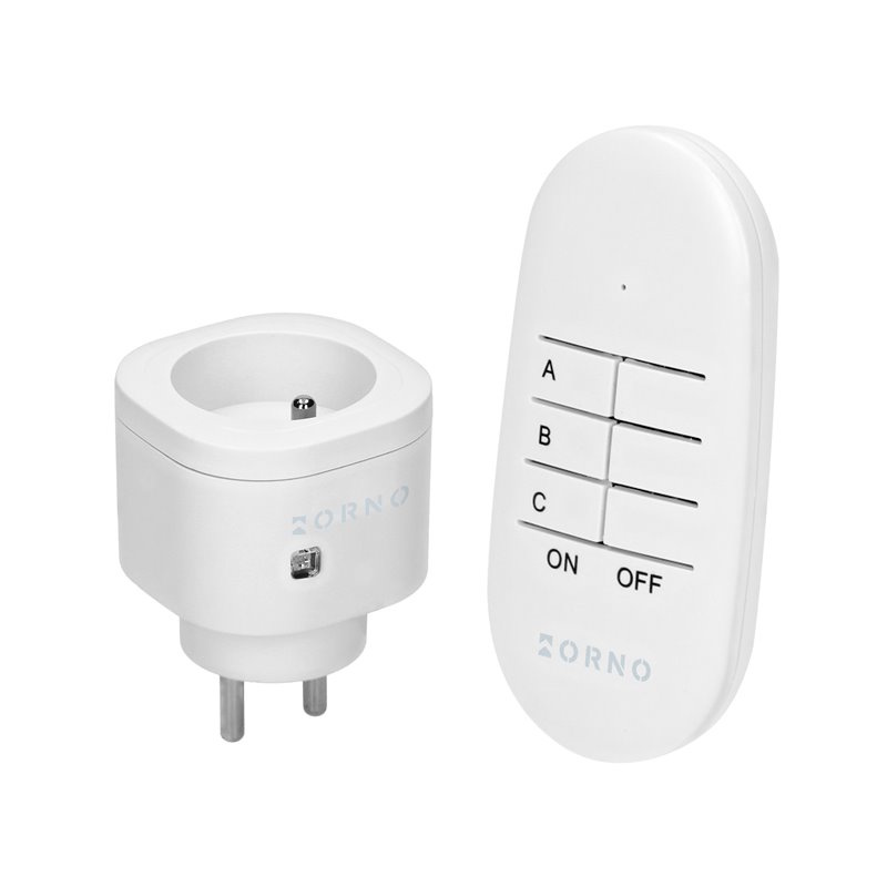 BEZPRZEWODOWE GNIAZDO MINI STEROWANE PILOTEM 1+1 ORNO BEZPRZEWODOWE GNIAZDO MINI STEROWANE PILOTEM 1+1 ORNO