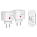 ZESTAW BEZPRZEWODOWYCH MINI GNIAZD STEROWANYCH PILOTEM 2+1 ORNO
