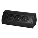 GNIAZDO MEBLOWE 3X2P+Z, CZARNE ORNO