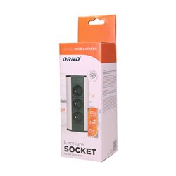 GNIAZDO MEBLOWE 3X2P+Z, CZARNO-SREBRNE ORNO GNIAZDO MEBLOWE 3X2P+Z, CZARNO-SREBRNE ORNO