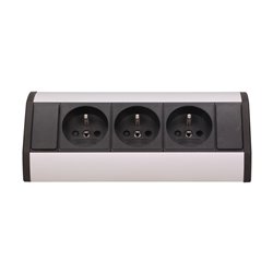 GNIAZDO MEBLOWE 3X2P+Z, CZARNO-SREBRNE ORNO GNIAZDO MEBLOWE 3X2P+Z, CZARNO-SREBRNE ORNO