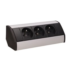 GNIAZDO MEBLOWE 3X2P+Z, CZARNO-SREBRNE ORNO GNIAZDO MEBLOWE 3X2P+Z, CZARNO-SREBRNE ORNO