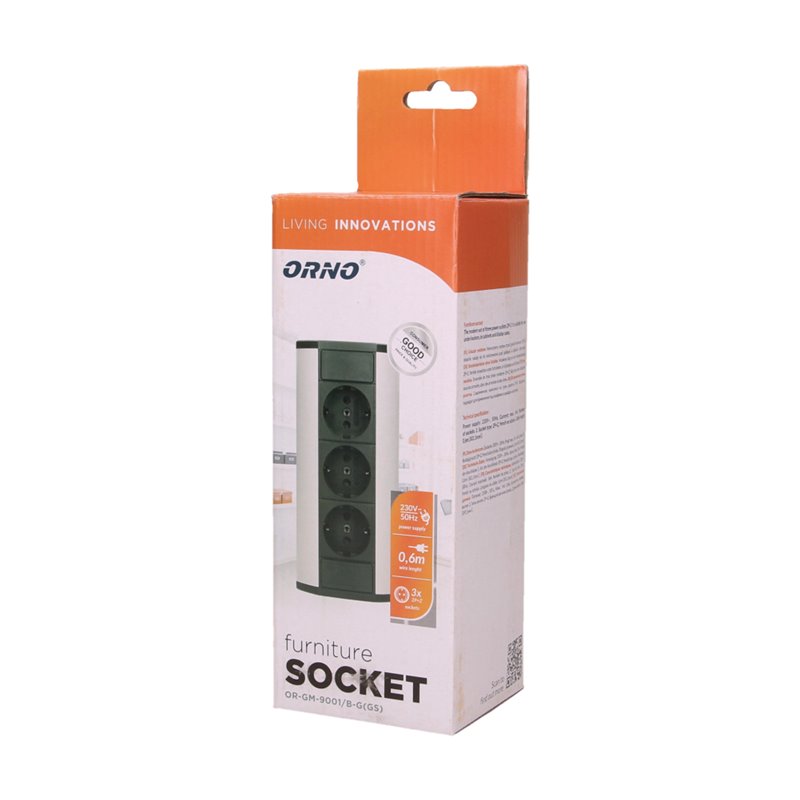 GNIAZDO MEBLOWE 3X2P+Z, SCHUKO, CZARNO-SREBRNE ORNO GNIAZDO MEBLOWE 3X2P+Z, SCHUKO, CZARNO-SREBRNE ORNO
