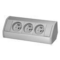 GNIAZDO MEBLOWE 3X2P+Z, SZARO-SREBRNE ORNO GNIAZDO MEBLOWE 3X2P+Z, SZARO-SREBRNE ORNO