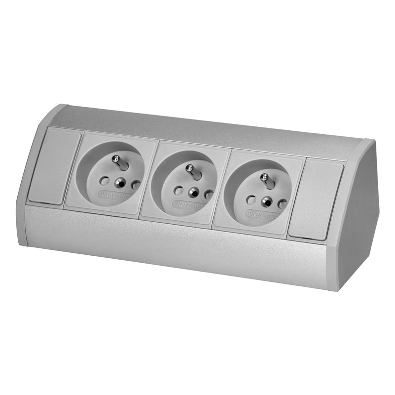 GNIAZDO MEBLOWE 3X2P+Z, SZARO-SREBRNE ORNO GNIAZDO MEBLOWE 3X2P+Z, SZARO-SREBRNE ORNO