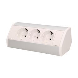GNIAZDO MEBLOWE 3X2P+Z, SCHUKO, BIAŁO-SREBRNE ORNO GNIAZDO MEBLOWE 3X2P+Z, SCHUKO, BIAŁO-SREBRNE ORNO