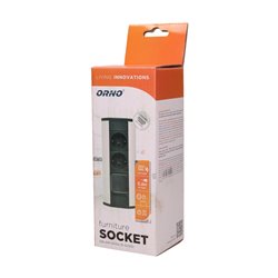 GNIAZDO MEBLOWE 2X2P+Z Z WYŁĄCZNIKIEM, SCHUKO, CZARNO-SREBRNE ORNO GNIAZDO MEBLOWE 2X2P+Z Z WYŁĄCZNIKIEM, SCHUKO, CZARNO-SREBRNE ORNO