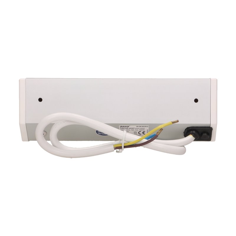 GNIAZDO MEBLOWE 2X2P+Z + USB, BIAŁO-SREBRNE ORNO GNIAZDO MEBLOWE 2X2P+Z + USB, BIAŁO-SREBRNE ORNO