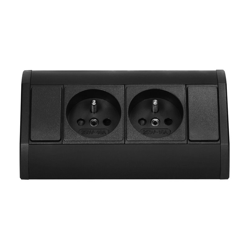 GNIAZDO MEBLOWE 2X2P+Z, CZARNE ORNO GNIAZDO MEBLOWE 2X2P+Z, CZARNE ORNO